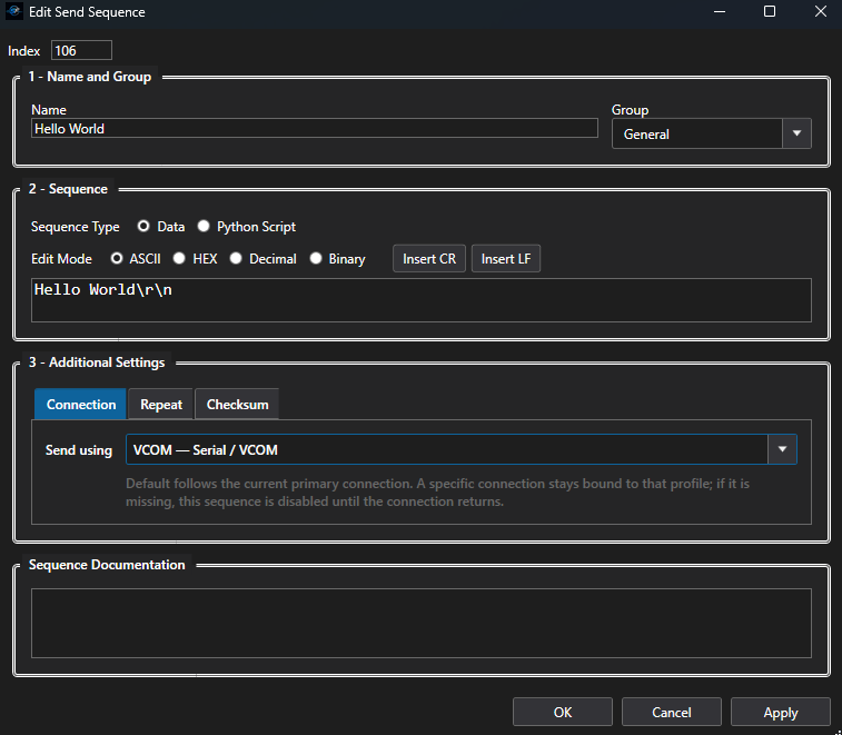 Serial Flux sequence editor screenshot